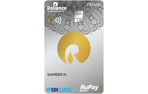Reliance SBI Card PRIME card image