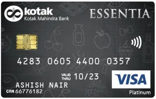 Kotak Essentia Platinum Credit Card card image
