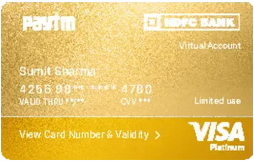 Paytm HDFC Bank Mobile Credit Card card image