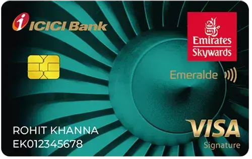 Emirates Skywards ICICI Bank Emeralde Credit Card card image